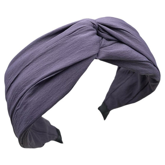 Purple Fabric Headband with Twisted Front - product view 5