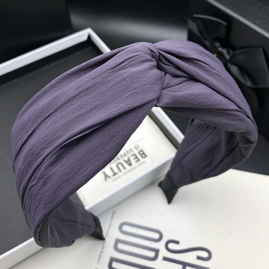 Purple Fabric Headband with Twisted Front - product view 1